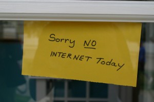 Sorry NO Internet Today