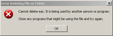 Cannot Delete Folder